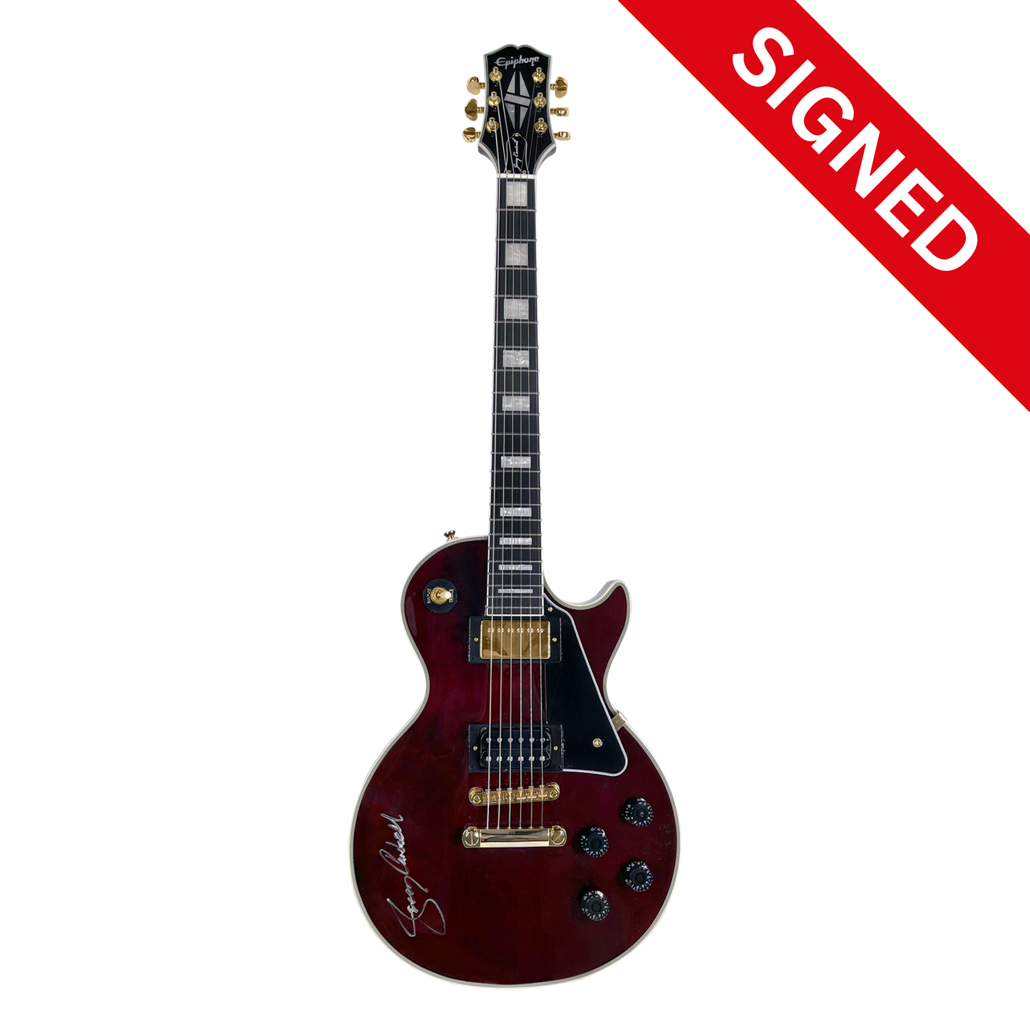 Signed Epiphone JC Les Paul Custom Guitar, Wino