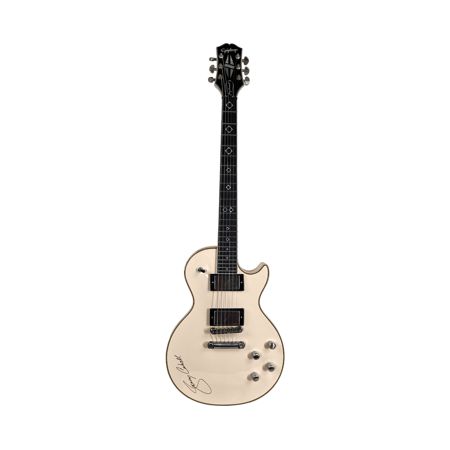 Signed Epiphone JC Les Paul Custom Prophecy Guitar, Bone White