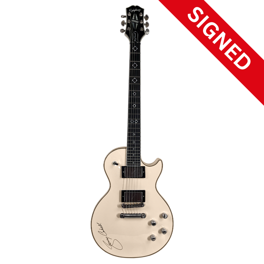 Signed Epiphone JC Les Paul Custom Prophecy Guitar, Bone White